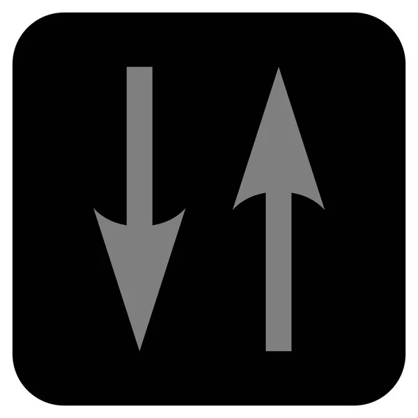 Setas de troca verticais Ícone vetorial quadrado plano —  Vetores de Stock