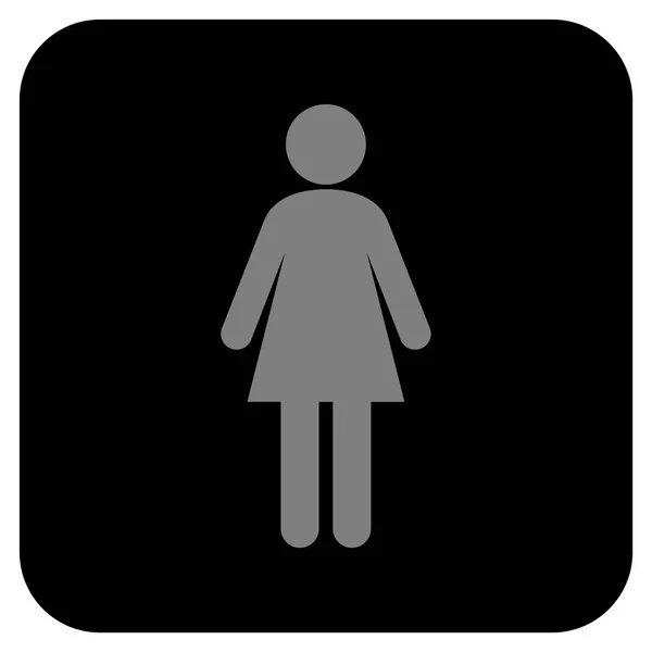 Žena plochý čtvercový vektorové ikony — Stockový vektor