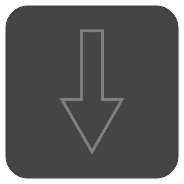 Arrow Down Flat Square Vector Icon — стоковый вектор