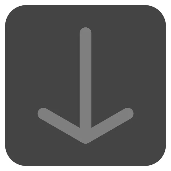 Pijl-omlaag platte winkelhaak Vector Icon — Stockvector