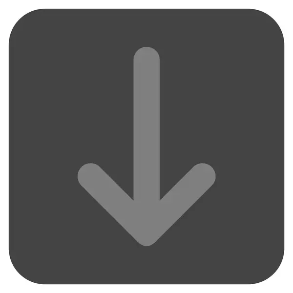 Pijl-omlaag platte winkelhaak Vector Icon — Stockvector