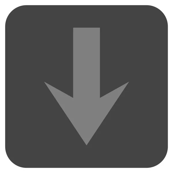 Arrow Down Flat Square Vector Icon — стоковый вектор