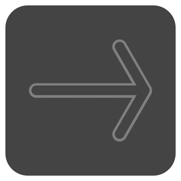 Pfeil rechts flaches rechteckiges Vektorsymbol — Stockvektor