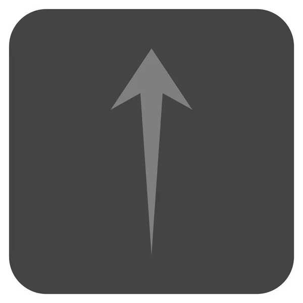 Strzałka w górę z płaskim kwadrat wektor ikona — Wektor stockowy