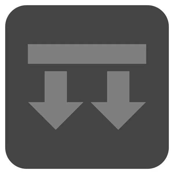 Platte vierkante Vector Icon neerhalen — Stockvector