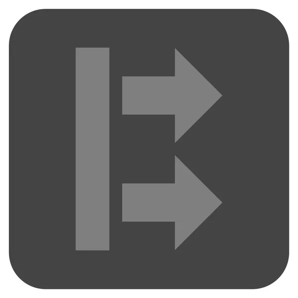 Portare a destra piatto quadrato icona vettoriale — Vettoriale Stock