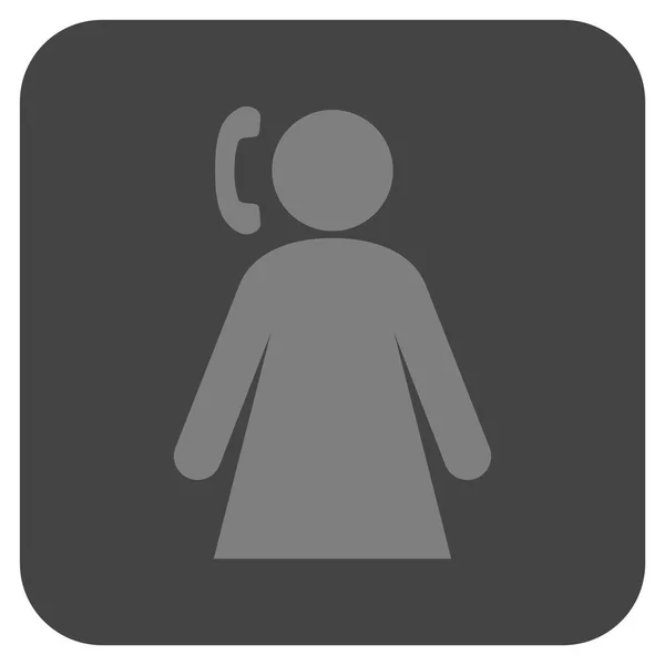 Векторная икона "Женщина с плоским квадратом" — стоковый вектор
