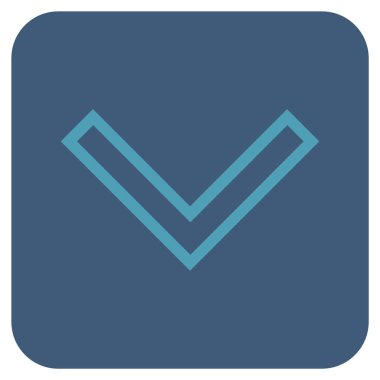 Vektör simge düz aşağı ok ucu kare