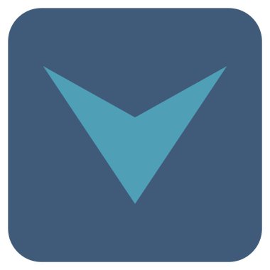 Vektör simge düz aşağı ok ucu kare