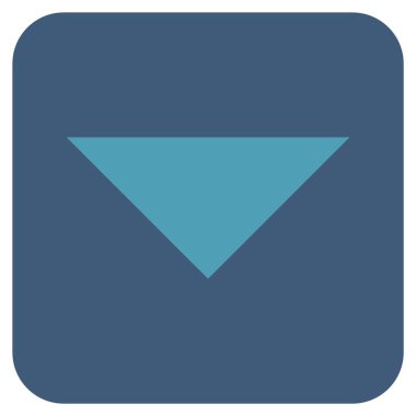 Vektör simge düz aşağı ok ucu kare