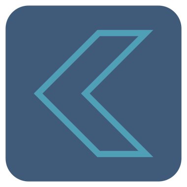 Vektör simge düz sol ok ucu kare