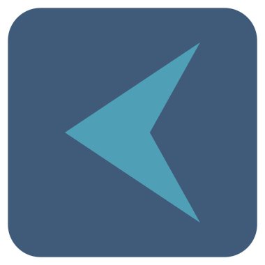 Vektör simge düz sol ok ucu kare