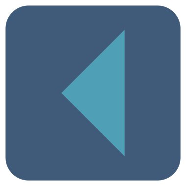 Vektör simge düz sol ok ucu kare