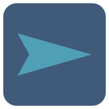 Ok ucu değil düz vektör simgesi kare