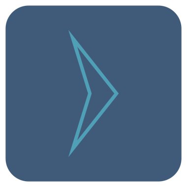 Ok ucu değil düz vektör simgesi kare