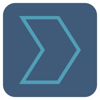 Ok ucu değil düz vektör simgesi kare