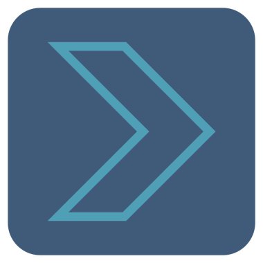 Ok ucu değil düz vektör simgesi kare