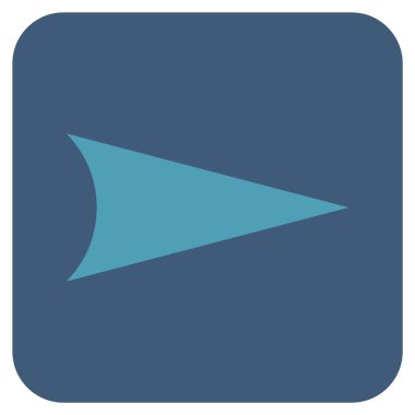 Ok ucu değil düz vektör simgesi kare