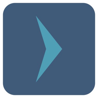 Ok ucu değil düz vektör simgesi kare