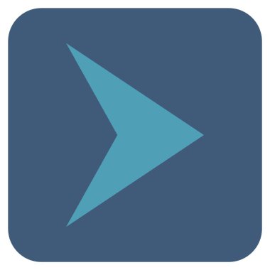 Ok ucu değil düz vektör simgesi kare