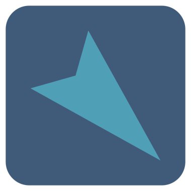 Ok ucu sağ aşağı düz kare vektör simgesi