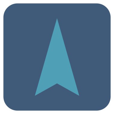 Vektör simge düz yukarı ok ucu kare