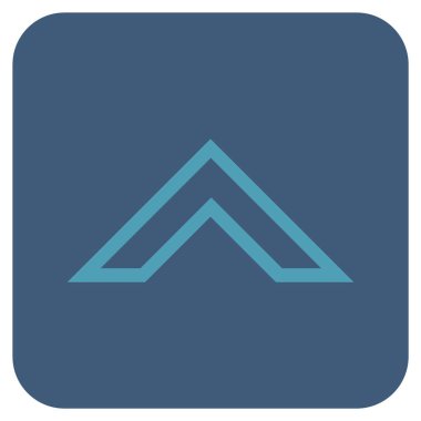 Vektör simge düz yukarı ok ucu kare