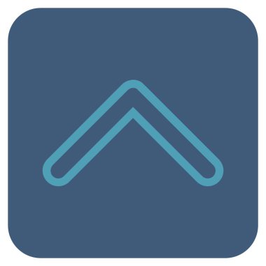 Vektör simge düz yukarı ok ucu kare