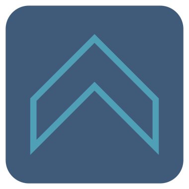 Vektör simge düz yukarı ok ucu kare