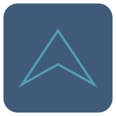 Vektör simge düz yukarı ok ucu kare