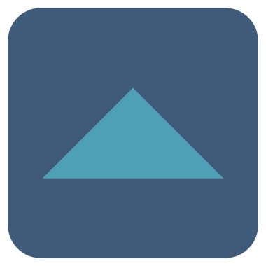 Vektör simge düz yukarı ok ucu kare