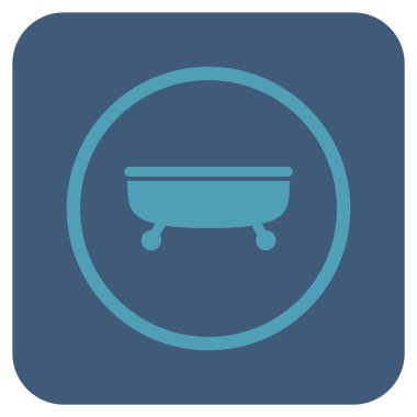 Küvet düz kare vektör simgesi