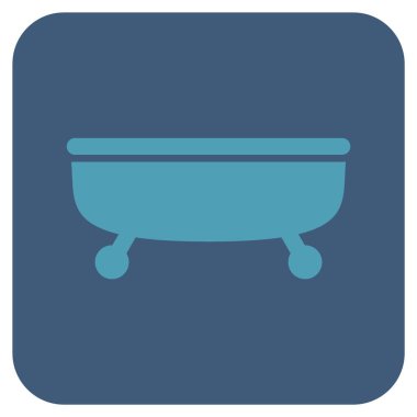 Küvet düz kare vektör simgesi