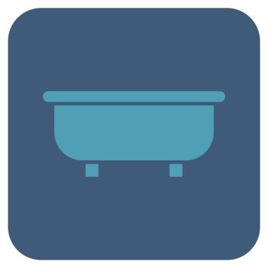 Küvet düz kare vektör simgesi