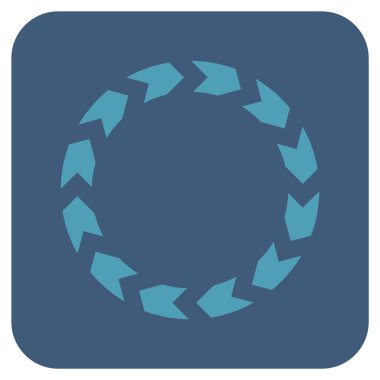 Dolaşım düz kare vektör simgesi