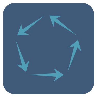 Dolaşım düz kare vektör simgesi