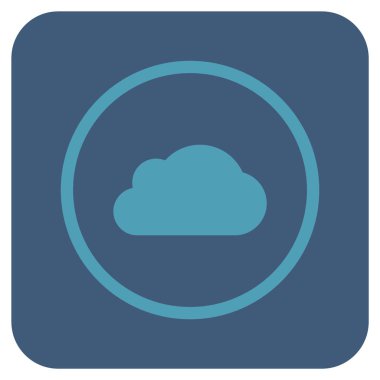 Bulut düz kare vektör simgesi