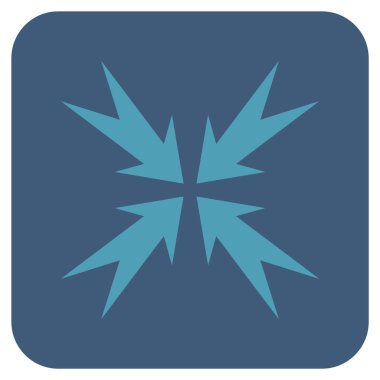 Sıkıştırma OK düz kare vektör simgesi