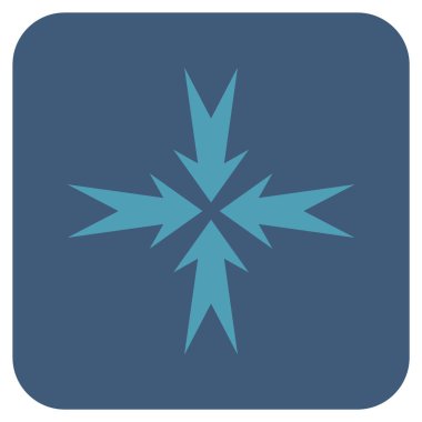 Sıkıştırma OK düz kare vektör simgesi