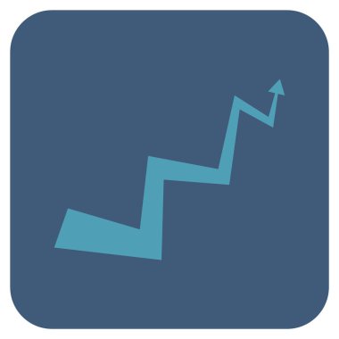 Eğri ok düz kare vektör simgesi