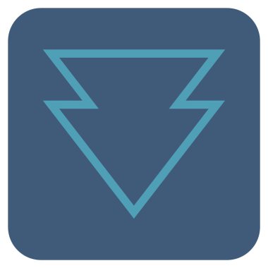 Düz aşağı yön vektör simgesi kare