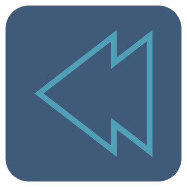 Düz sol yön vektör simgesi kare