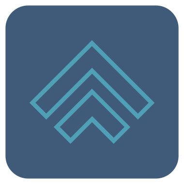 Düz yukarı yön vektör simgesi kare