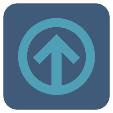 Düz yukarı yön vektör simgesi kare