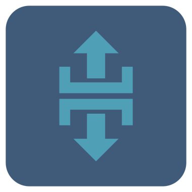 Düşey yönde düz kare vektör simge bölmek