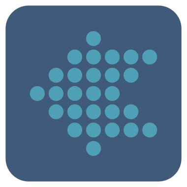 Noktalı Ok düz yaptı vektör simgesi kare