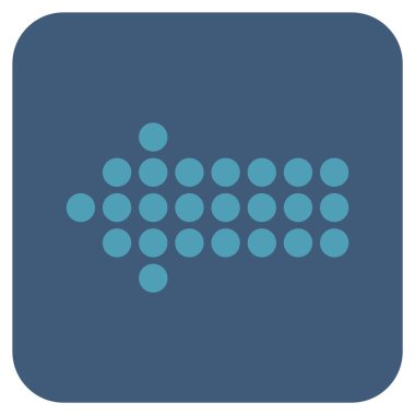 Noktalı Ok düz yaptı vektör simgesi kare