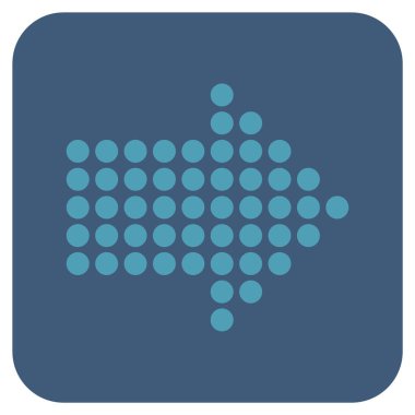 Noktalı ok sağ düz vektör simgesi kare