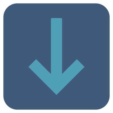 Ok düz kare vektör simgesi