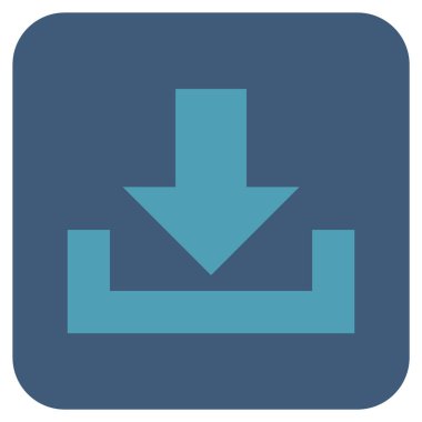 Düz kare vektör simge indirme